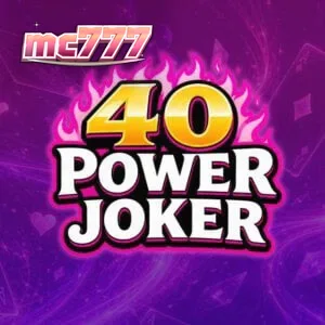 Tampilan visual slot 40 Power Joker dengan latar belakang galaksi dan simbol buah klasik